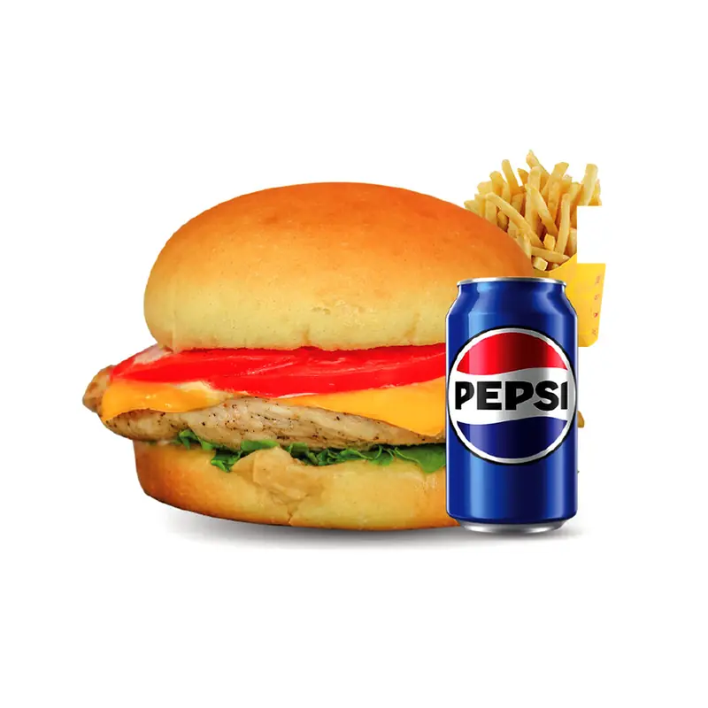 Lusso Zinger burger meal reference image
